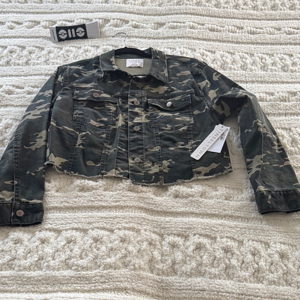 Vigoss Green Camouflage Jean Jacket